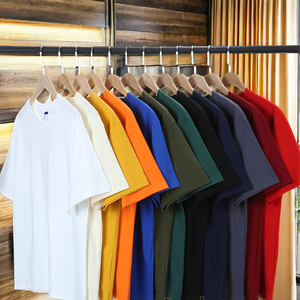 เสื้อยืดแขนสั้นผู้ชาย สีแดง ผ้าฝ้าย 100% ทรงปกติ คอกลม ดีไซน์เรียบง่าย ผ้าเจอร์ซีย์ถัก สีพื้น - Product Image 4