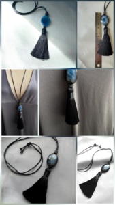 Vente en gros de pampilles artisanales personnalisées en agate bleue |   Décoration suspendue pour l'intérieur des voitures de luxe |   Décoration murale de style bohème pour la maison et le bureau - Product Image 3