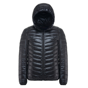 Veste matelassée pour homme avec logo personnalisé sur le devant, col montant en toile, vêtement d'extérieur chaud, veste de sport d'automne - Product Image 5