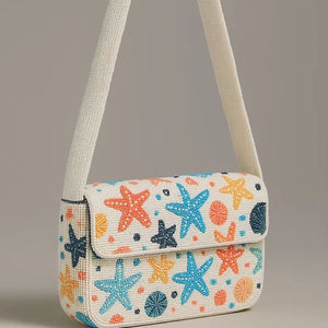 Bolsos de Mano Artesanales de Lujo de la India, Forma de Baguette, Hechos a Mano, con Cuentas de Vidrio Multicolores, Bolsos de Mano Casuales y Duraderos, Bolsos Promocionales - Product Image 5