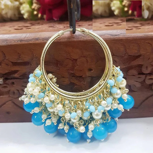 Boucles d'oreilles pendantes à la mode JeweleMarket |   Accessoires ethniques pour femmes - 11151257BLU - Product Image 1