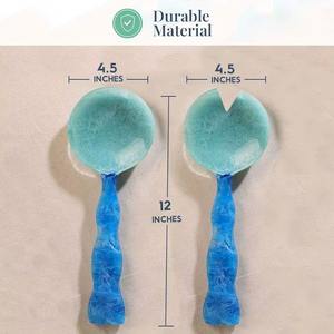 Cuillère de service réutilisable en résine artisanale de luxe TCE, couverts décoratifs haut de gamme, vaisselle personnalisable, cadeau pour la maison, la salle à manger, l'hôtel - Product Image 3