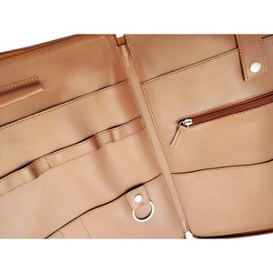 Custom Logo Genuine Leather Padfolio Business Portfolio <b>File</b> Folder Durable Portable Office Accessories Organizer Large Capacity - Product Image 6