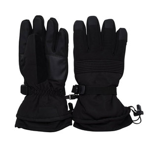 Gants de ski professionnels unisexes d'hiver, isolés en polyester, à écran tactile, à doigts entiers, auto-chauffants, avec fermeture à cordon - Product Image 1