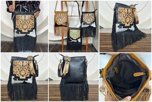 2025 New Woman's Hand Tooled Leather Handbag Top Quality Luxury Famous Brands Genuine Cowhide Leather Designer Purses for Ladies - Product Image 3