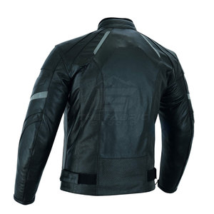 Chaqueta de Motociclista de Cuero de Nuevo Diseño, Cortavientos, Talla Grande, Ajuste Cómodo, Forro Suave, Detalles de Seguridad, Hombros Reforzados, Unisex - Product Image 5