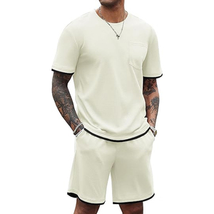 Men Matching Cotton <b>Set</b> Manufacturer Cargo Shorts T Shirt Casual Summer OEM ODM Bulk Supply - Product Image 1
