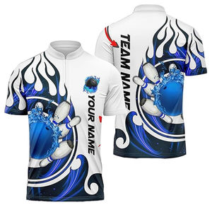 Vêtements de sport pour équipes sportives, bowling, chemises à manches courtes, vêtements personnalisés avec logo pour hommes - Product Image 3