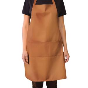 Tablier de chef en toile, taille ajustable, style classique, tenue de travail de cuisine avec poches - Product Image 5