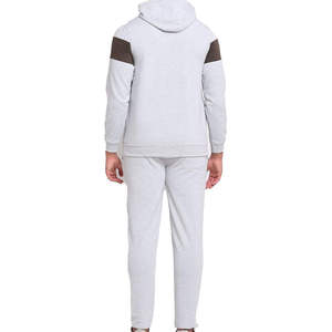 Conjunto Deportivo Personalizado para Hombre, Sudadera con Capucha Gris y Pantalones Jogger, Ropa Deportiva, Trajes de Gimnasio, Conjunto de Entrenamiento Informal para Hombre - Product Image 3