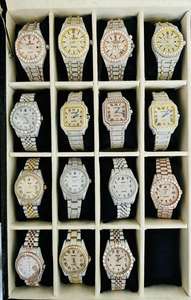 Luxury Quartz <b>Men's</b> Women's Iced Moissanite <b>Watch</b> VVS Analog <b>Waterproof</b> Stainless Steel 5mm Case Thickness - Product Image 6