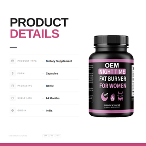 Cápsulas Quemagrasas Nocturnas para Mujeres, Suplemento Dietético para el Control de Peso, Suministro Directo de Fábrica - Product Image 2
