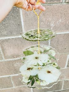 Preserved <b>Wedding</b> Bouquet Resin Cake Stand: Botanical <b>Keepsake</b> - Product Image 5