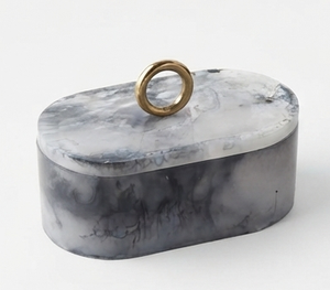 Pearl Decorative Modern Space-Saving Rectangle Clear Acrylic Jewelry Storage <b>Box</b> Metal Handle Rings <b>Earrings</b> Travel Handmade - Product Image 4