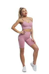 Conjunto de Yoga para Mujer de 5 Piezas, Ropa Deportiva de Fitness Resistente al Viento de Spandex/Nailon Sólido con Tirantes Cruzados - Product Image 4