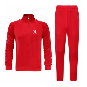 Survêtement de football pour homme, léger, 100% polyester, veste et pantalon longs, pour l'entraînement au football, la course à pied, l'exercice physique, les sports de plein air - Product Image 1
