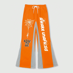 Pantalon de jogging évasé personnalisé pour homme 2026 – Qualité supérieure, style urbain, patchwork micro-évasé pour homme - Product Image 1