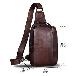 Mochila Bandolera de Piel Sintética Impermeable de Lujo para Hombre, Estilo Casual de Negocios, con Cierre, Personalizable ODM OEM de Alta Gama - Product Image 4