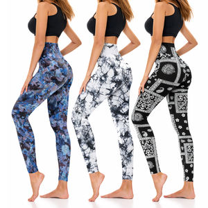 Women High Waist Printed <b>Yoga</b> Leggings Custom Pattern Stretch Fitness Gym Sports Pants - Product Image 1