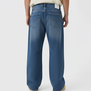 Nuevos Jeans Rectos Personalizados de Estilo Hip Hop Vintage para Hombre, Vaqueros Desgastados y Ajustados de Alta Calidad, Elásticos, Lavados para Invierno - Product Image 3