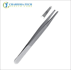 Pinzas Quirúrgicas CHARISMA-TECH 1X2 Dientes de Acero Inoxidable, Pinza Manual para Tejidos, Uso en Cirugía General - Product Image 4