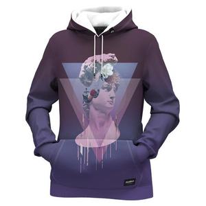 Sudadera con Capucha y Estampado Neón para Hombre, Sudadera Tejida con Capucha y Manga Regular, Impresión por Sublimación, Ropa Urbana de Otoño - Product Image 4
