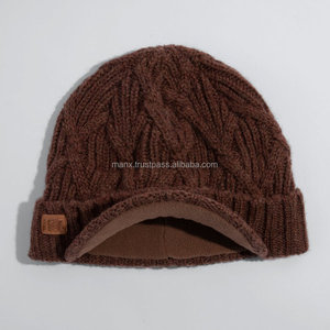 Bonnet unisexe de haute qualité en tricot de laine avec tête de mort poignets logo personnalisé imprimé saison d'automne ski patinage bonnets hommes femmes scène de plage - Product Image 5