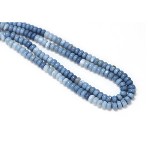 Magnifiques perles de quartz bleu arc-en-ciel lisses en forme de rondelle, 16 pouces, 7-8 mm, pour la fabrication de bijoux - Product Image 3