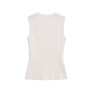 Nuevo Top de Punto Corto con Cuentas de Estrella de Mar, Estilo Casual y Ajustado para Mujer, Colección Verano 2025, con Logo Frontal, Estilo Spice Girl - Product Image 2