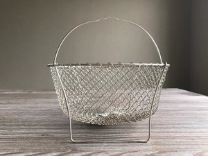 Silver Wire Mesh Fruit <b>Basket</b> For Kitchen Countertop Dining <b>Table</b> Fruit Storage Organizer And Modern Metal Display Bowl - Product Image 2