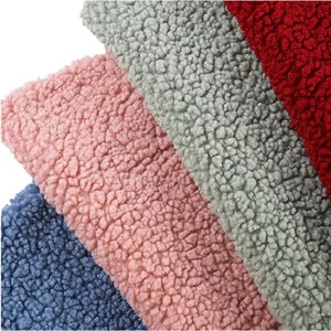 Fluffy <strong>Sherpa</strong> Knit <strong>Fabric</strong> 330gsm Pink Girls Herringbone Dobby Style <strong>100</strong>% <strong>Polyester</strong> Stylish and Comfortable - Product Image 1