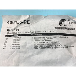 Kit AMAT 0240-08018, Herramientas Calibradas Estándar Shipkit - Equipo y Piezas de Semiconductores de Confianza con Legado Global - Product Image 6