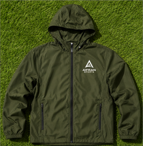 Chaqueta Deportiva Ligera con Capucha y Cuello Alto para Hombre, Cortavientos, con Cierre y Logotipo, Ropa Deportiva - Product Image 1