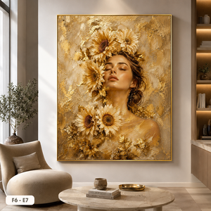 Espejo Decorativo de Pared con Diseño Único de Mujer y Girasoles, Decoración de Interiores, Marca Privada, Hecho en Vietnam, Marca HALO F6 - E7 - Product Image 6