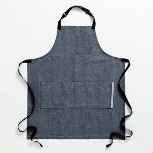 Tablier de travail en toile premium avec bretelles croisées en cuir, personnalisable, pour barman, coiffeur, barista, restaurant - Product Image 1
