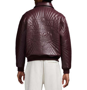 Veste en cuir Avirex pour homme de qualité supérieure, différentes couleurs disponibles, tailles personnalisées, meilleure vente, veste en cuir brodée - Product Image 4