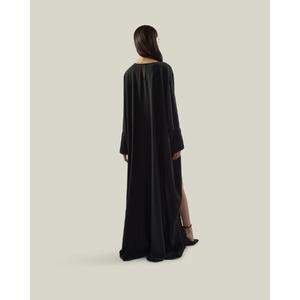 Handmade Premium Quality Elegant Women's Floor-Length <b>Kaftan</b> Dress Loose Fit Stretchable Party Wear Black For Women In Wholesale - Product Image 2