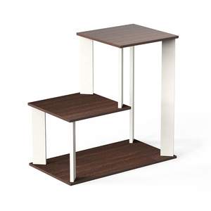 Mesa Auxiliar Multiusos de Diseño Moderno Coras, Instalación Independiente en Wenge y Blanco - Product Image 4