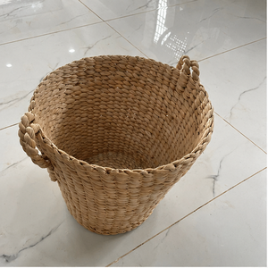 KOTTRAVAI Natural Water Hyacinth Woven Storage Basket with Organizer <b>Bin</b> and Handles for Home Kitchen <b>Bathroom</b> Decor Tamil Nadu - Product Image 3