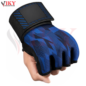 Guantes Interiores Acolchados con Logotipo Personalizado, Diseño Sublimado en Azul, con Banda Elástica Extendida para Boxeo y MMA, OEM ODM - Product Image 3