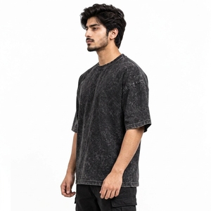 Camisetas de algodón suave con estampado personalizado, estilo moderno y relajado, para hombre, estilo oversized, con efecto acid wash, para uso diario, cómodas. - Product Image 6