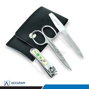 OEM ODM 3 PCS Baby Nail Care <b>Kit</b> Stainless Steel Nail Clipper Scissors Grooming Set CE ISO - Product Image 6