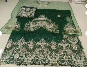 Tela Georgette Bordada a Mano de Calidad Genuina para Vestidos de Fiesta para Niñas, de Secado Rápido, 120 GSM, India - Product Image 1