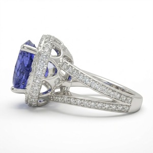 แหวนเพชรทรงรีและทรงกลม 4.80 กะรัต เพาะเลี้ยงในห้องปฏิบัติการ |   3.90 CT หินหลักตรงกลาง |   ทองคำขาว 14k รับรองโดย IGI - Product Image 5