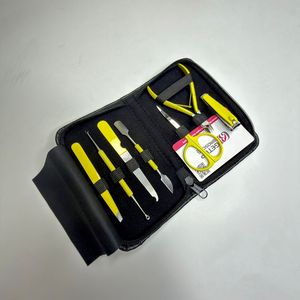 Manicure <b>Set</b> Professional 8-in-1 <b>Nail</b> Clippers Yellow Kit Pedicure Care Tools Stainless Steel Women Grooming Box 20Pcs Travel - Product Image 3