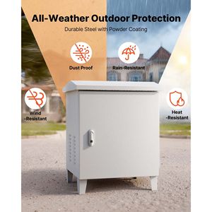 Armadio Aeratore per Laghetto da Esterno Resistente alle Intemperie con Ventola di Raffreddamento e Presa di Corrente CA 16.9 X 19.7 X 22.8 - Product Image 5