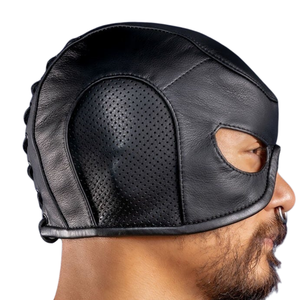 Mens Piped Leather Garrison Cap Seven Color Options Premium Genuine Leather Style Headwear - Product Image 6