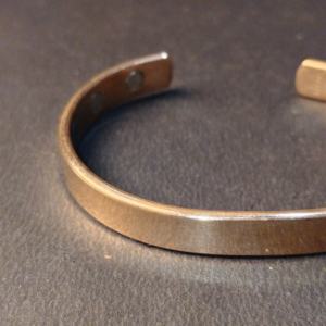 Bracelet minimaliste en cuivre pur - Bracelet manchette en cuivre hautement poli - Bracelet thérapeutique simple unisexe pour l'arthrite - Product Image 5