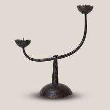 Support de bougie en métal noir contemporain pour mariage, événement festif, support de bougie en fer fait main de luxe pour la décoration de la maison, décoration de table - Product Image 3