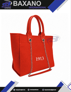Delta | Sigma | Theta Sorority Durable Open Red <b>Canvas</b> Tote <b>Bag</b> Chain Strap <b>Large</b> Capacity Lightweight High Quality Fashion <b>Bag</b> - Product Image 5